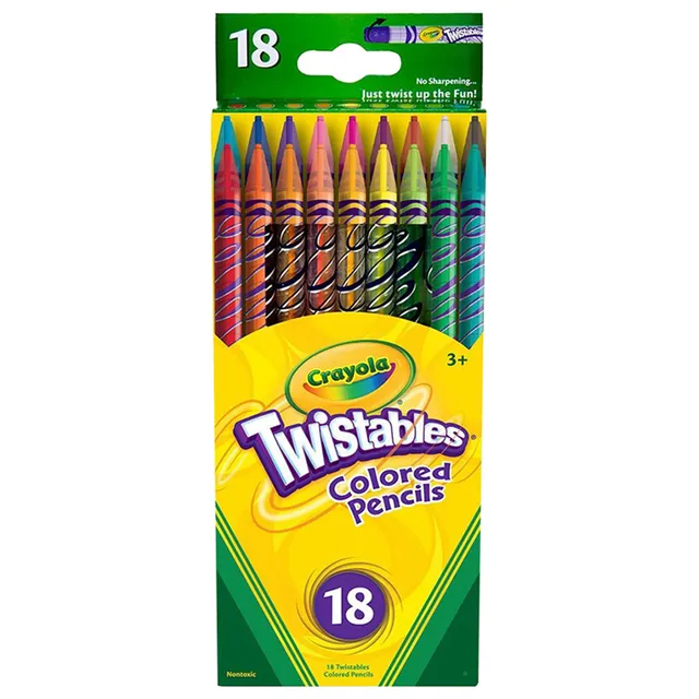 Crayola - Twistable Colored Pencils, 18 Count