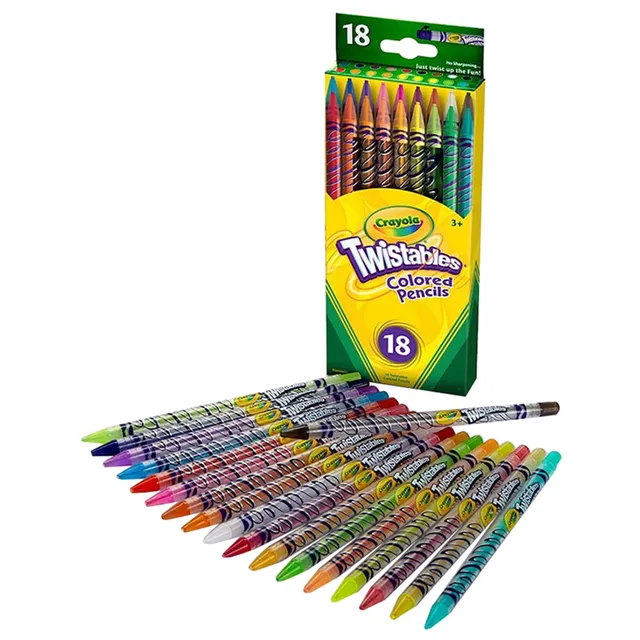 Crayola - Twistable Colored Pencils, 18 Count