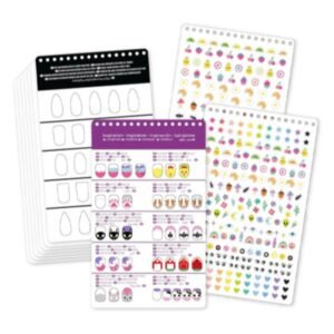 Crayola - Nail Design Portfolio – 30-Page Creative Activity Book with Stickers | DIY Nail Art Sketch & Design Set for Girls Ages 8+