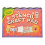 Crayola – Stencil Colouring Book | Includes Patterned pages, Colouring pages, Stencil sheet & Stickers, and sticker scenes | Ages 6+