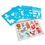 Crayola – Stencil Colouring Book | Includes Patterned pages, Colouring pages, Stencil sheet & Stickers, and sticker scenes | Ages 6+