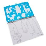 Crayola – Stencil Colouring Book | Includes Patterned pages, Colouring pages, Stencil sheet & Stickers, and sticker scenes | Ages 6+