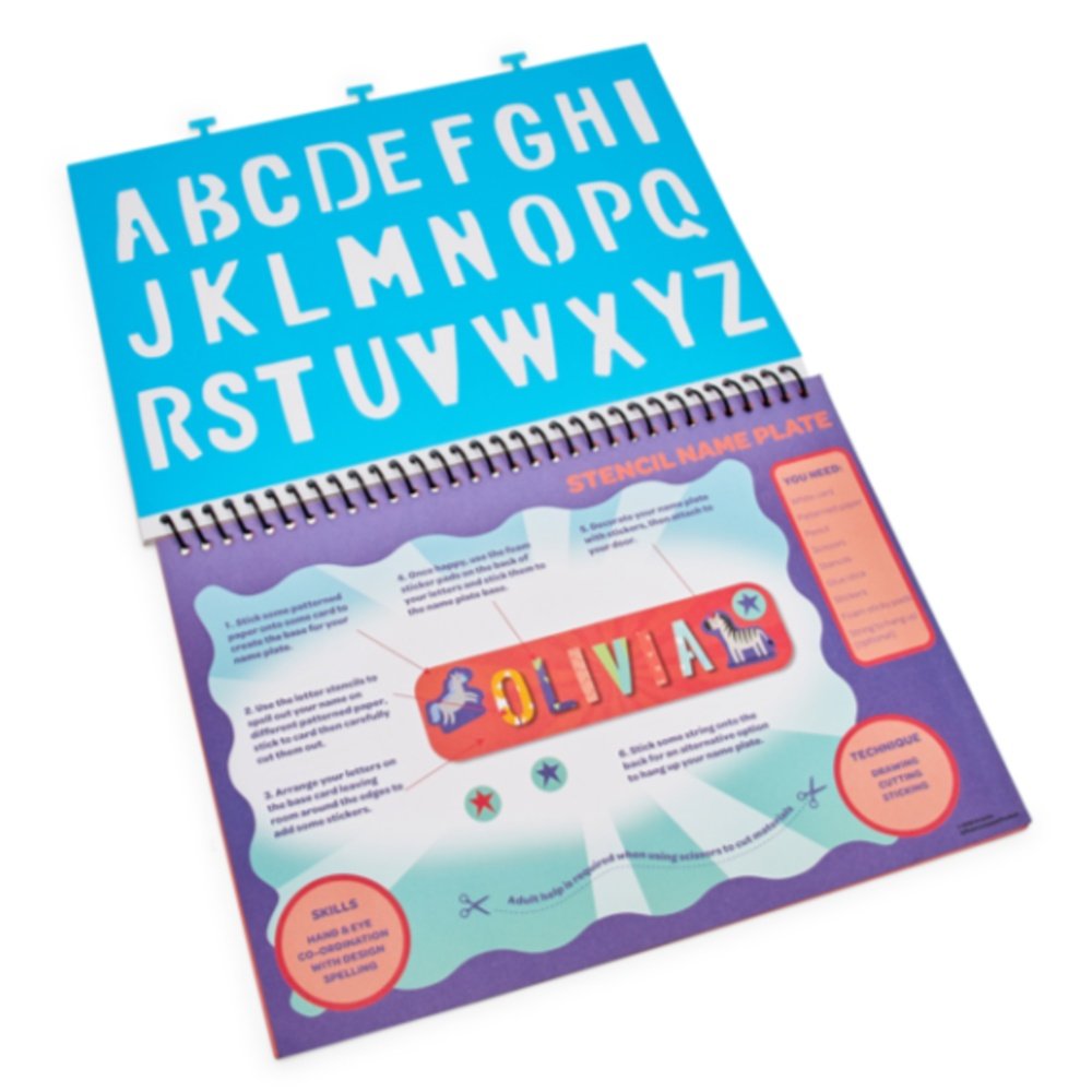 Crayola – Stencil Colouring Book | Includes Patterned pages, Colouring pages, Stencil sheet & Stickers, and sticker scenes | Ages 6+