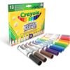 Crayola -Washable Broad Line Markers – 12 Vibrant Colours | Durable Fibre-Tip Pens for Kids Drawing, Colouring & School Art Projects | Easy Washable Ink