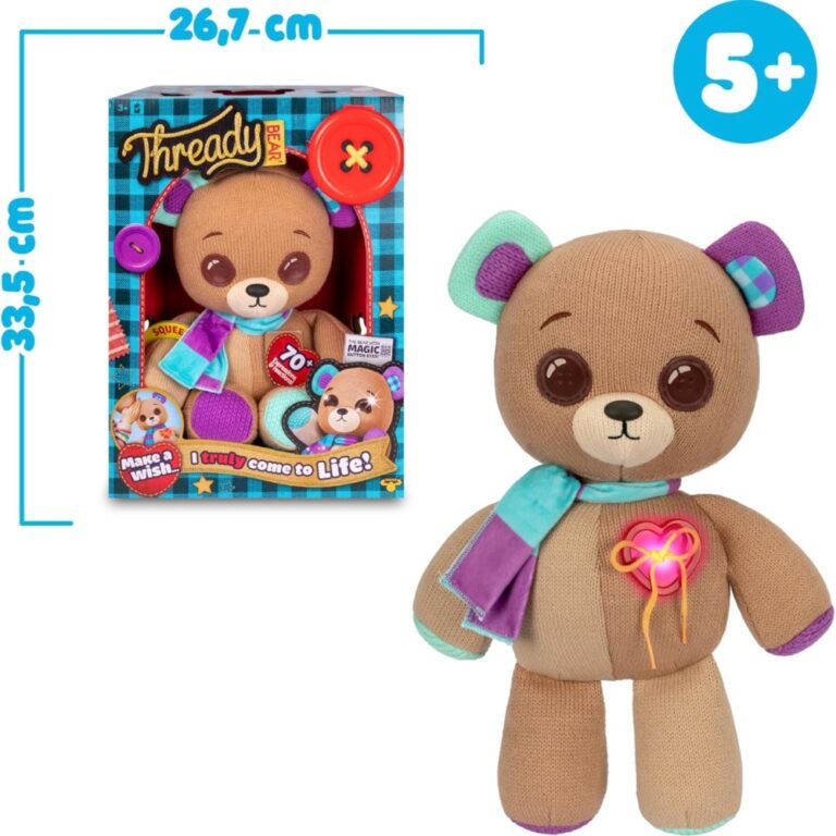 Thready Bear Teddy Interactive Plush Toy – Talking & Hugging Soft Stuffed Bear