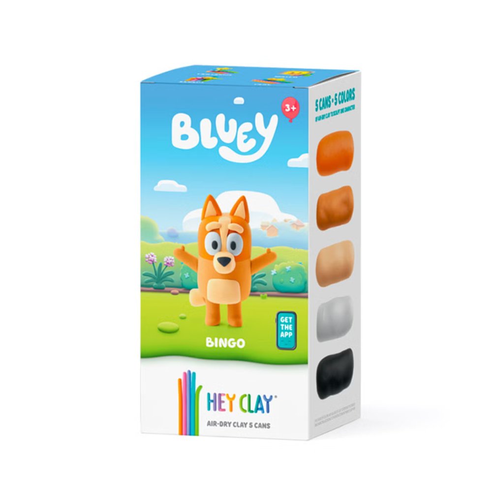 Hey Clay – Bingo. Colorful modeling air-dry clay, 5 cans with fun interactive app for kids aged 3+ years.