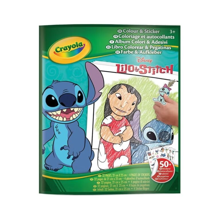 Crayola- Lilo & Stitch Sticker Colouring Book – 32 Fun Activity Pages with 4 Sheets of Stickers | Kids Colouring & Activity Set | Creative Gift for Children Ages 3+