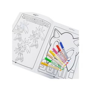 Crayola - Sonic the Hedgehog Activity & Colouring Book – 32 Fun Pages with 7 Washable Mini Markers | Kids Creative Art Set