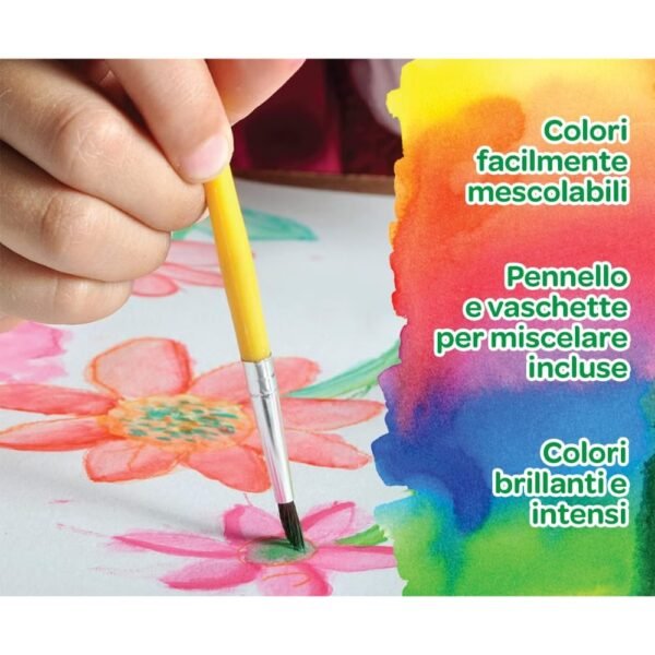 Crayola – Watercolour Paint Set for Kids – 12 Washable Paints with Brush & Lockable Palette | Non-Toxic Art Supplies for Painting, School & Creative Activities