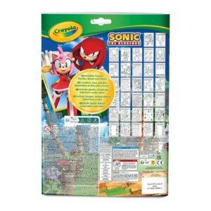 Crayola - Sonic the Hedgehog Activity & Colouring Book – 32 Fun Pages with 7 Washable Mini Markers | Kids Creative Art Set