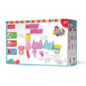 Funskool Molly Dolly, Fundough | Pretend Playset, Multicolour, Dough, Toy, Shaping, Sculpting, Ages 3+