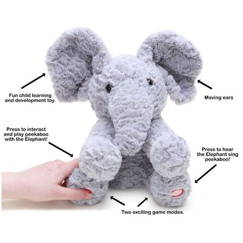 Mini Melody – Peekaboo Talking, Singing & Moving Soft Plush Elephant Toy for Kids, 12m+