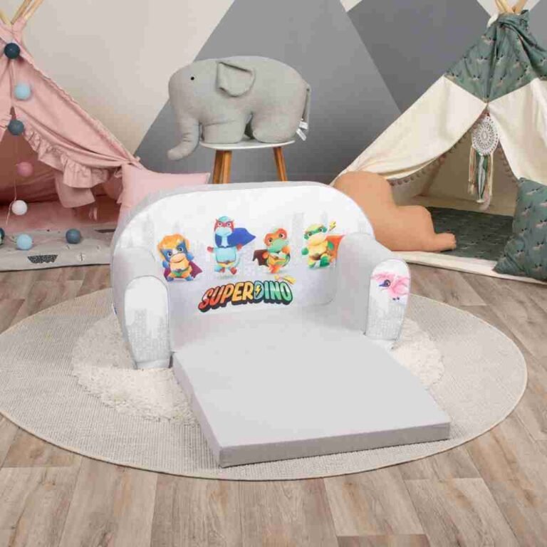 Delsit Kids Dinosaur Sofa Bed – Grey