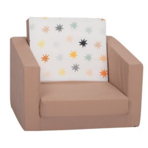 Delsit Kids Single Sofa Chair – Colorful Stars with Mana Soft Foam Seat