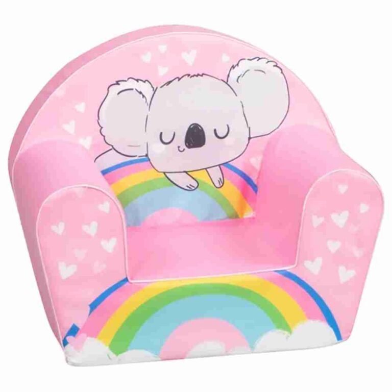 Delsit Pink Koala Kids Foam Armchair – Soft Toddler Sofa Chair