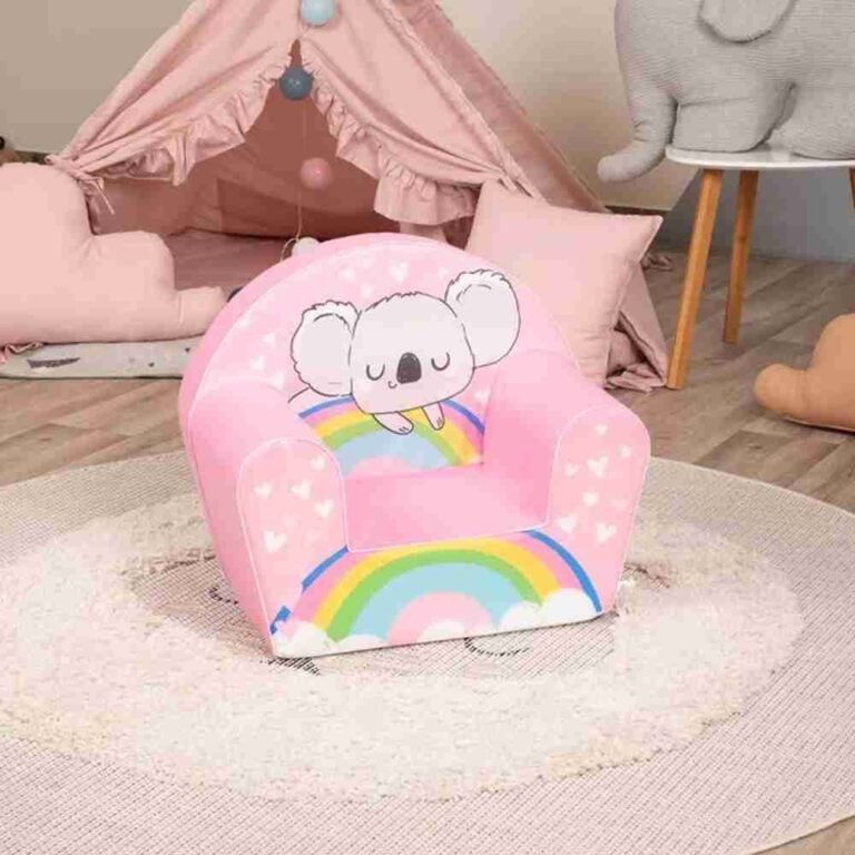 Delsit Pink Koala Kids Foam Armchair – Soft Toddler Sofa Chair