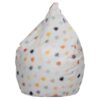 Delsit White Stars Kids Droplet Bean Chair – Soft Foam Toddler Seat