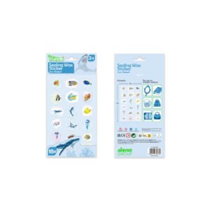 Avenir - Sealing Wax Stickers 10 pack - Sea Animal Multicolour | fabulous sealing wax stickers showcasing a collection of space objects | Ages3+