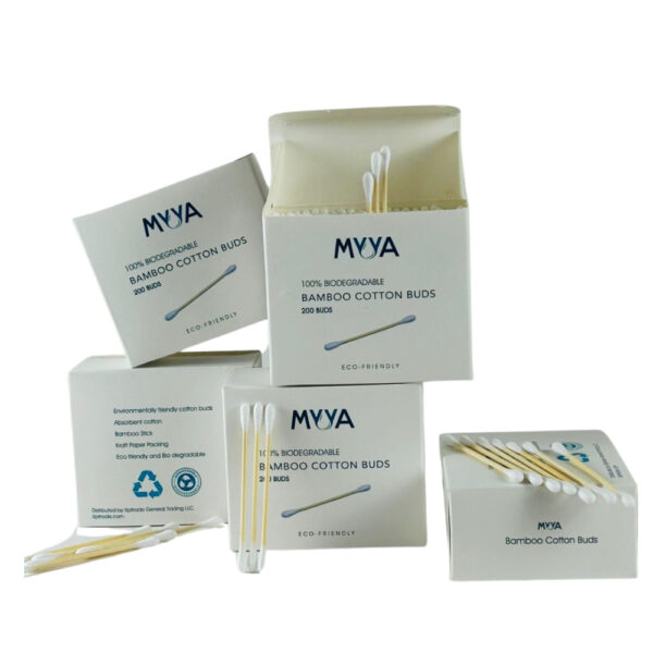 Myya – Bamboo Cotton Earbuds, 200 pieces