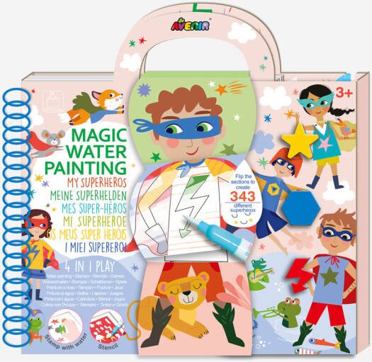 Avenir – Magic Water Painting, My Superheros Multicolour | Ideal for rainy days, indoor play, mess-free painting, travel and holidays | Ideal for Ages 3+