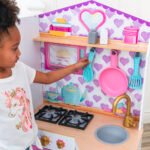 KidKraft Sweet Snack Time Cart & Play Kitchen – Kids Pretend Play Food Cart and Kitchen Set