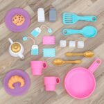 KidKraft Sweet Snack Time Cart & Play Kitchen – Kids Pretend Play Food Cart and Kitchen Set