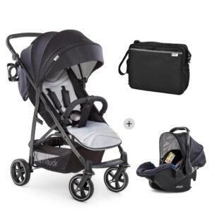 Hauck- Rapid 4S Plus SND+Bag-Caviar Silver Stroller