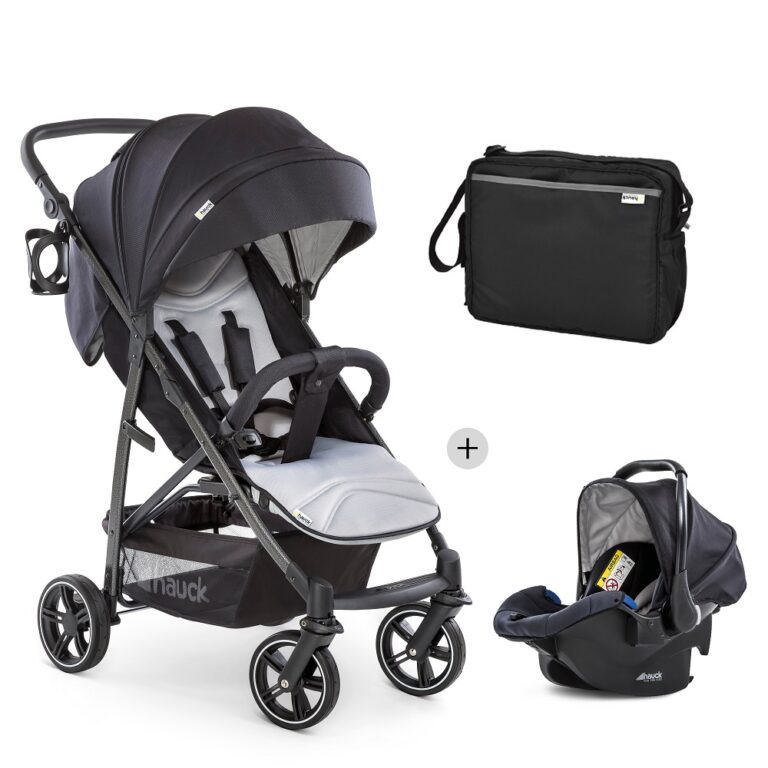 Hauck- Rapid 4S Plus SND+Bag-Caviar Silver Stroller