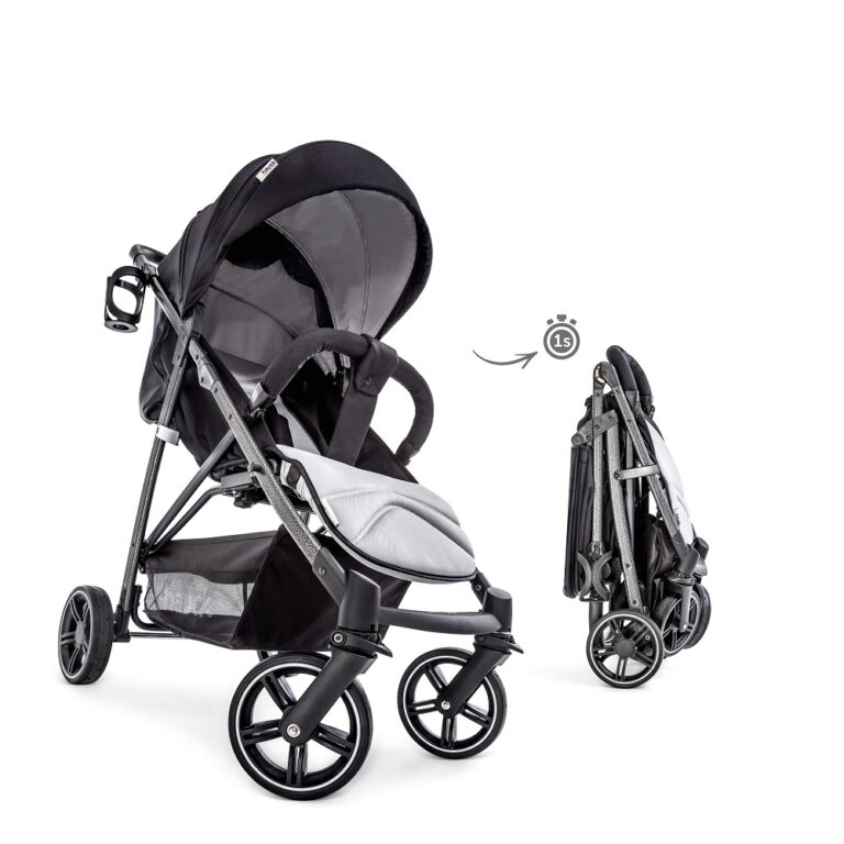 Hauck- Rapid 4S Plus SND+Bag-Caviar Silver Stroller