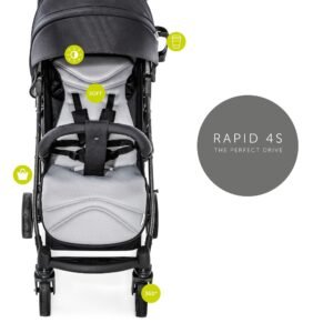 Hauck- Rapid 4S Plus SND+Bag-Caviar Silver Stroller