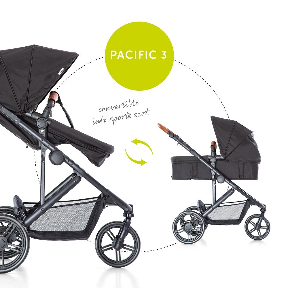 Hauck – Pacific 3 Shop ‘N’ Drive Travel System – Reversible Carrycot to Seat