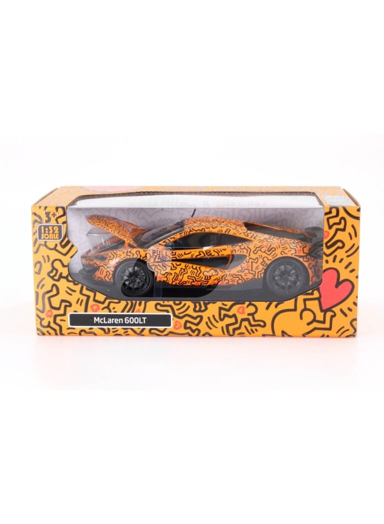 D-Power - 1:32 Die-Cast McLaren 600LT Keith Haring Edition Orange with Lights & Sound