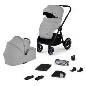 Kinderkraft - Multifunctional Stroller Travel System Everyday 2In1 Light Grey
