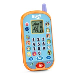 VTech - Bluey Ring Ring Learning Phone (Orange) Chat with Bluey and Bingo for a fun, interactive | Change the ringtone, adjust brightness, and more, mimicking real phone functions | Ideal gift for children aged 3-6 years, promoting interactive play and early learning.