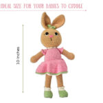 Happy Threads – Handmade Crocheted Loving Bunny (10 inch) – Pink | Crochet Toys | Child Safe | for Babies 6 Months & Above | Dolls for Boys/Girls| For Birthday Gift | Decorative Items for Room