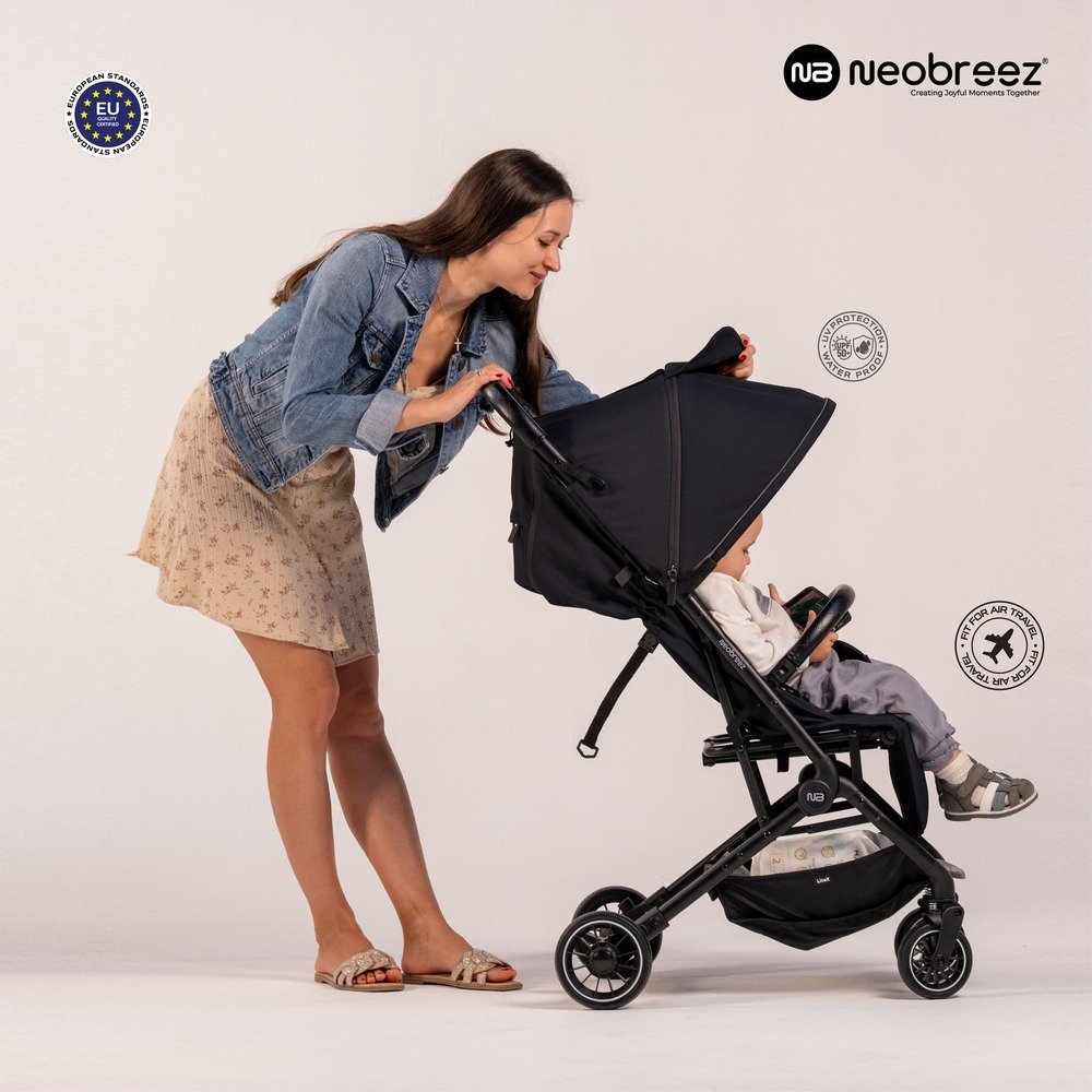 NeobreezI – LITEX Ultra-Lightweight Cabin Size Approved Travel Stroller – Black