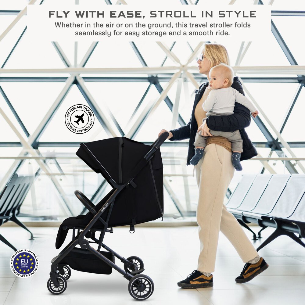 NeobreezI – LITEX Ultra-Lightweight Cabin Size Approved Travel Stroller – Black