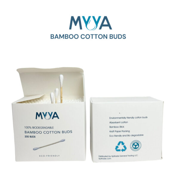 Myya – Bamboo Cotton Earbuds, 200 pieces