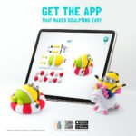 Hey Clay – Minions Otto Colourful modelling air-dry clay, 5 cans with fun interactive app for kids 3 years +