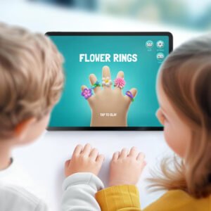 Hey Clay - ALIEN RINGS Colourful modelling air-dry clay, 3 cans with fun interactive app for kids 3 years +
