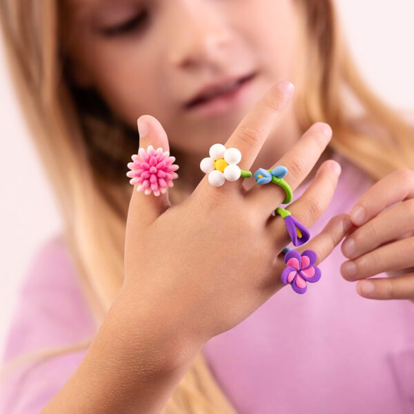 Hey Clay – ALIEN RINGS Colourful modelling air-dry clay, 3 cans with fun interactive app for kids 3 years +