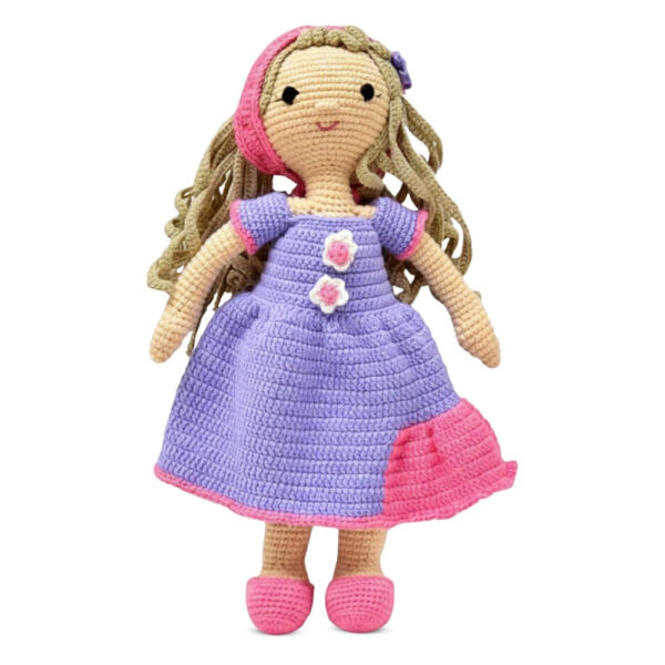 Happy Threads – Handmade Crocheted Adorable Katherine Doll (17 inches) – Multicolour | Crochet Toys | Child Safe | for Babies 6 Months & Above | Dolls for Boys/Girls| For Birthday Gift | Decorative Items for Room