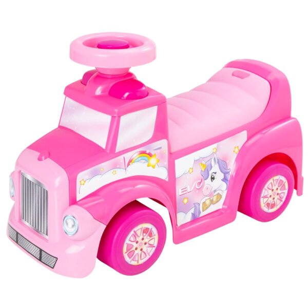 My First Foot to Floor Unicorn– Multicolour | Toddler Walker Foot to Floor Slider | Hidden Storage Space, Moveable Steering Wheel & Squeaky Horn | Pre-School & Nursery Walking Aid | Ages 1+