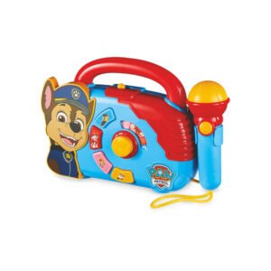 Nickelodeon - Paw Patrol Boombox With Light & Working Microphone To Sing Along | Portable and Lightweight design for portability | Age Recommendation: Generally suitable for children aged 18 m+