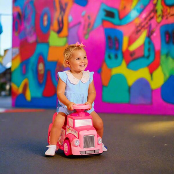 My First Foot to Floor Unicorn– Multicolour | Toddler Walker Foot to Floor Slider | Hidden Storage Space, Moveable Steering Wheel & Squeaky Horn | Pre-School & Nursery Walking Aid | Ages 1+