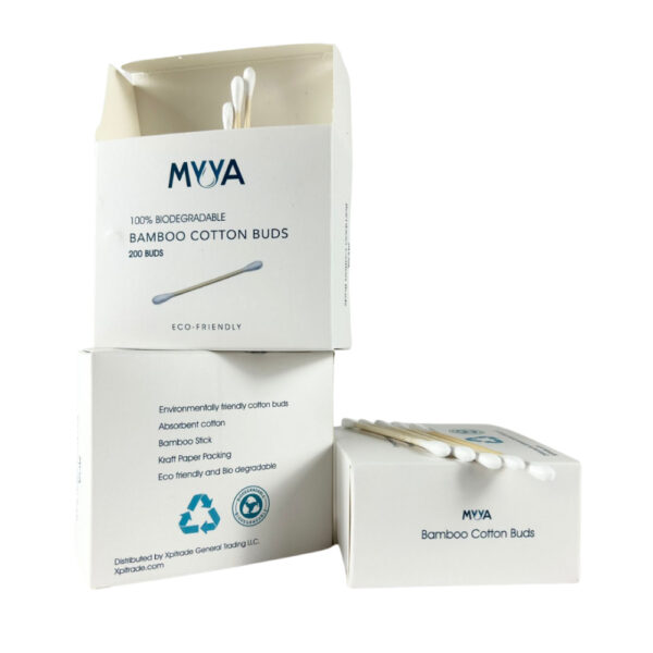 Myya – Bamboo Cotton Earbuds, 200 pieces