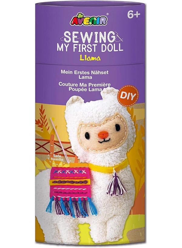 Avenir – Sewing My First Doll – Llama Kit | Create a Super Soft Llama, Develop Motor Skills & Creativity | Safe and Educational – Trusted Art, Learning, and Entertainment for Kids 3+
