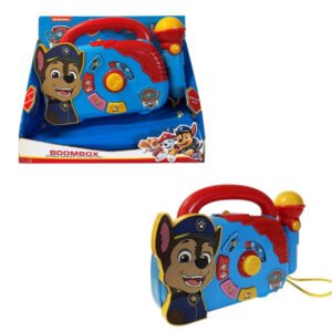 Nickelodeon - Paw Patrol Boombox With Light & Working Microphone To Sing Along | Portable and Lightweight design for portability | Age Recommendation: Generally suitable for children aged 18 m+