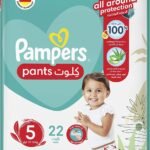 Pampers – Pants Diapers, Size 5, Junior, 12-18 Kg, Carry Pack – 22 Pcs