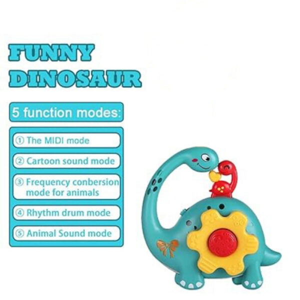 Little Angel – Baby Musical Elephant Toy with Gear Button – Yellow